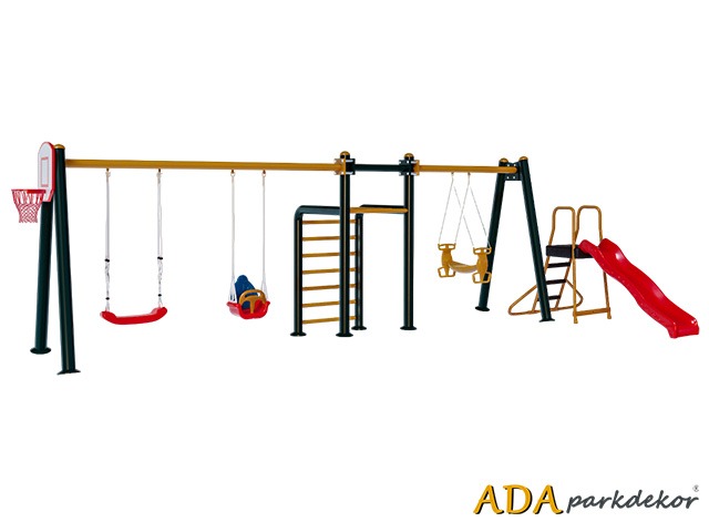 07-30787 - Kaydıraklı Metal Salıncak Seti